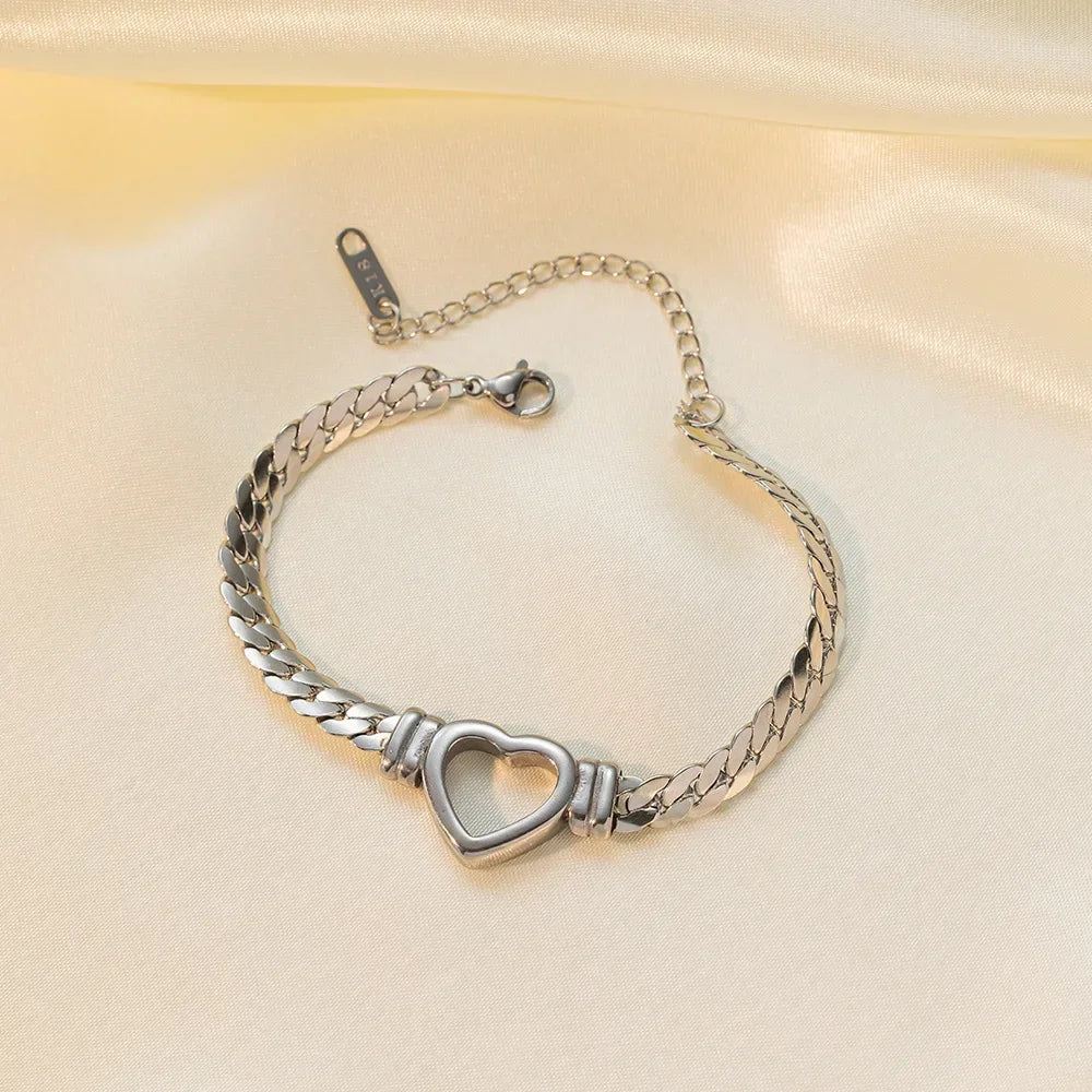 Silver Color Bangles Bracelet for Women Girls Titanium Steel 18K Gold Plated Waterproof Jewelry Luxury Sparkling Zircon Bangles