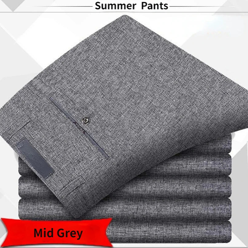 High Quality Men's Suit Pants Classic Summer Spring Pants High Waist Autumn Trousers Business Casual Pant Dropshipping Gozbkf