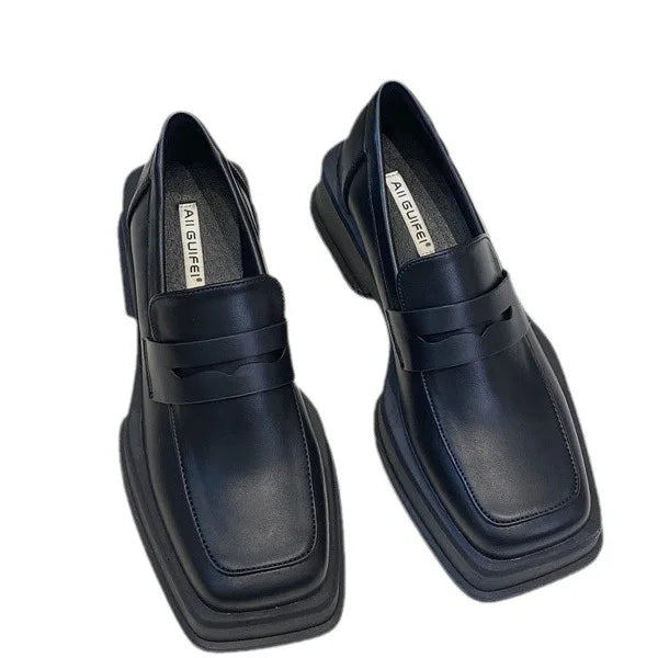 2025 New Women'S Shoes Low Heel Loafers Casual Ladies Slip on Square Toe Shoes Female Elegant Fashion Shoes Zapatillas Mujer