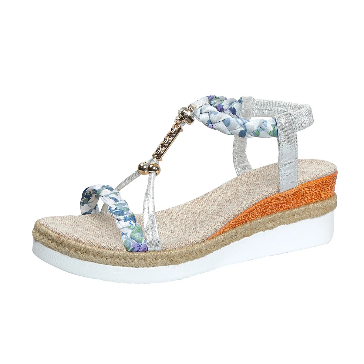 Women Wedge Sandals Summer 2024 Braided Band Platform Gladiator Sandals Woman Thick Bottom Beach Shoes Women Sandalias De Mujer