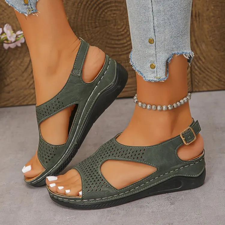 Fashion Women Summer Shoes Sandals Wedge Walking Shoes Retro Women's Sandals Non-Slip Breathable Footwear Women Sandal Female