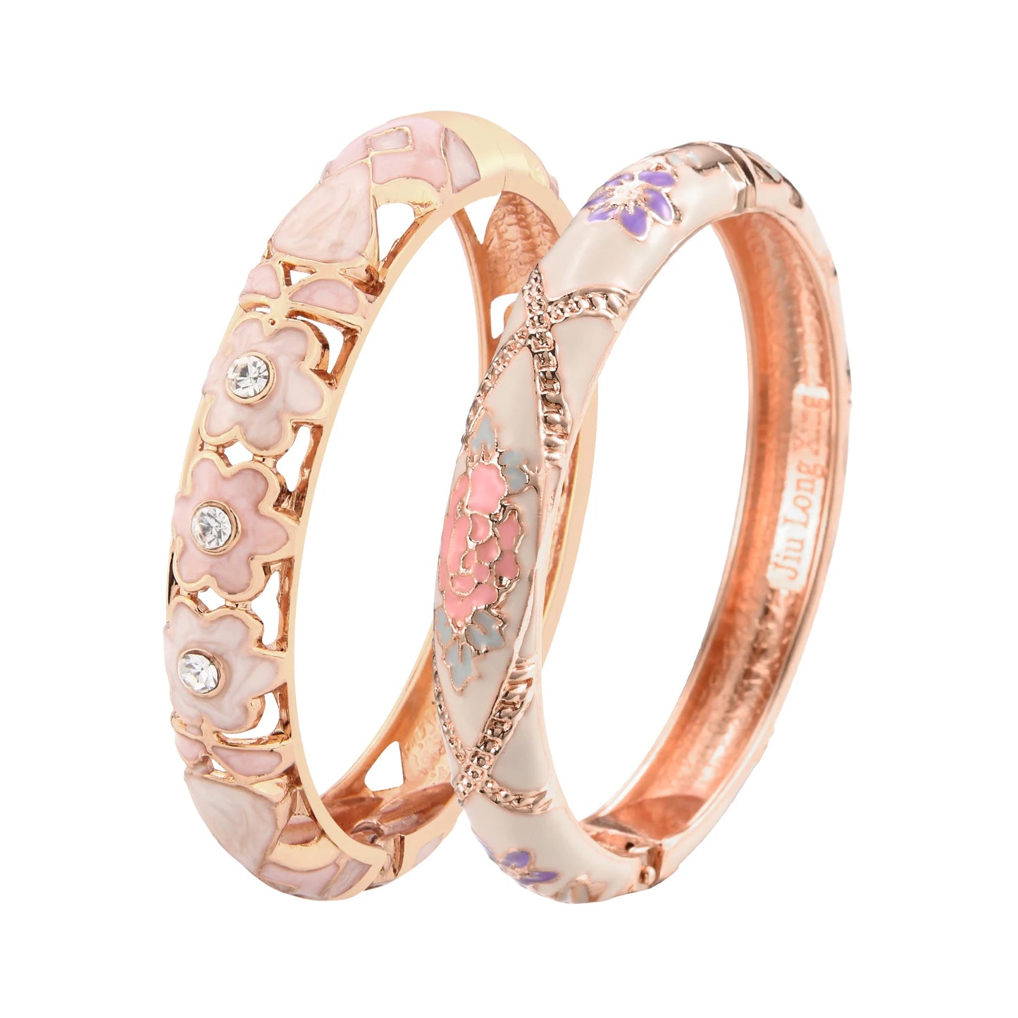 Bangle For Women Double Enamel Bangle Set Cloisonne Women's Jewelry Accessories Indian Style Dubai Trendy Metal Bracelet On Hand