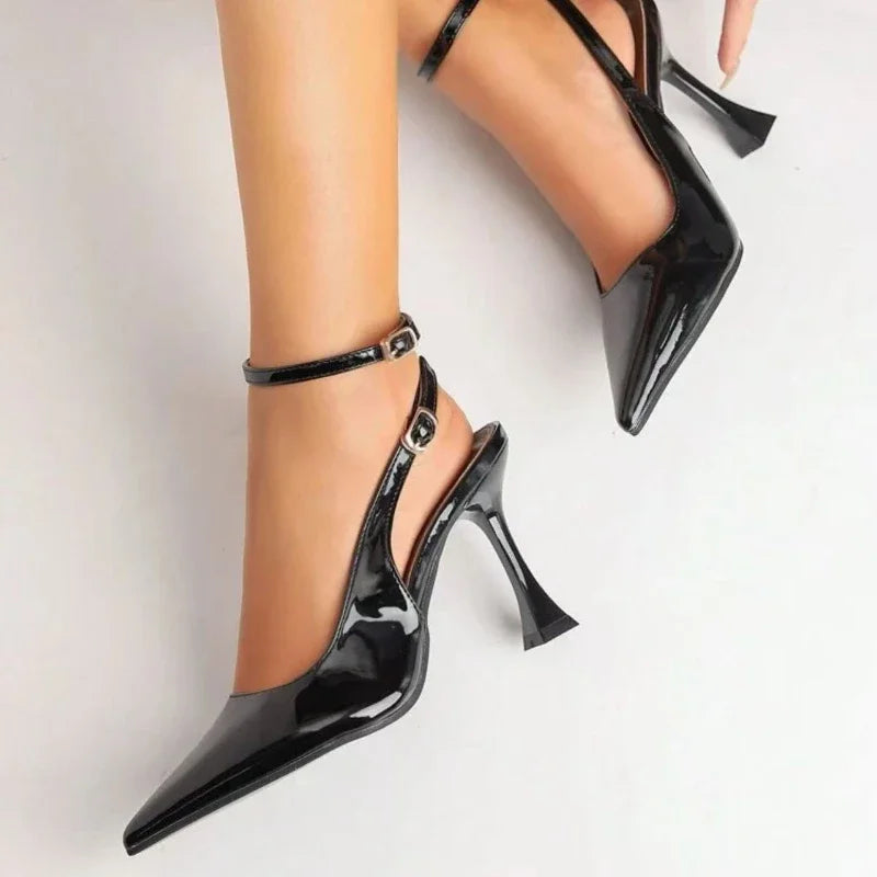2025 New Women Sandals Fashion Pointed Toe Singbacks Shoes Ladies Outdoor Elegant High Heels Stripper Sandals Sandalias De Mujer