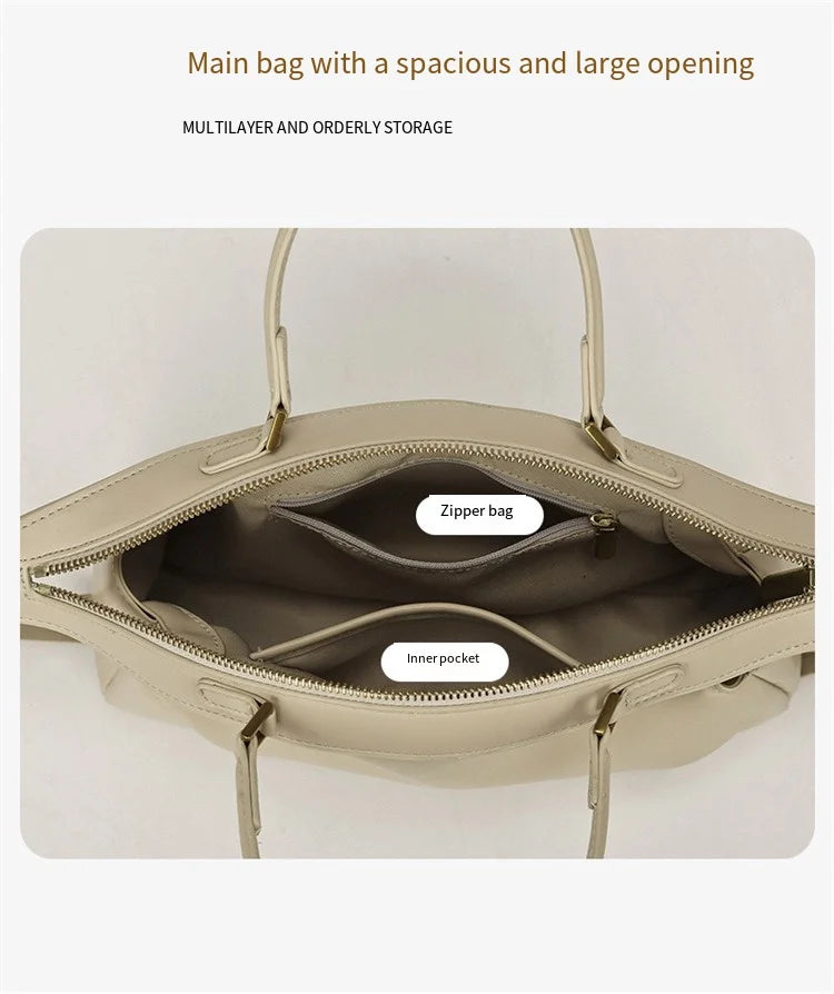 New Women's Bags, Fashionable and Simple Handbags, Niche High-End Shoulder Bags, Versatile Casual Bags for Commuting, Large-Capacity Tote Bags, Soft Leather Crossbody Bags
