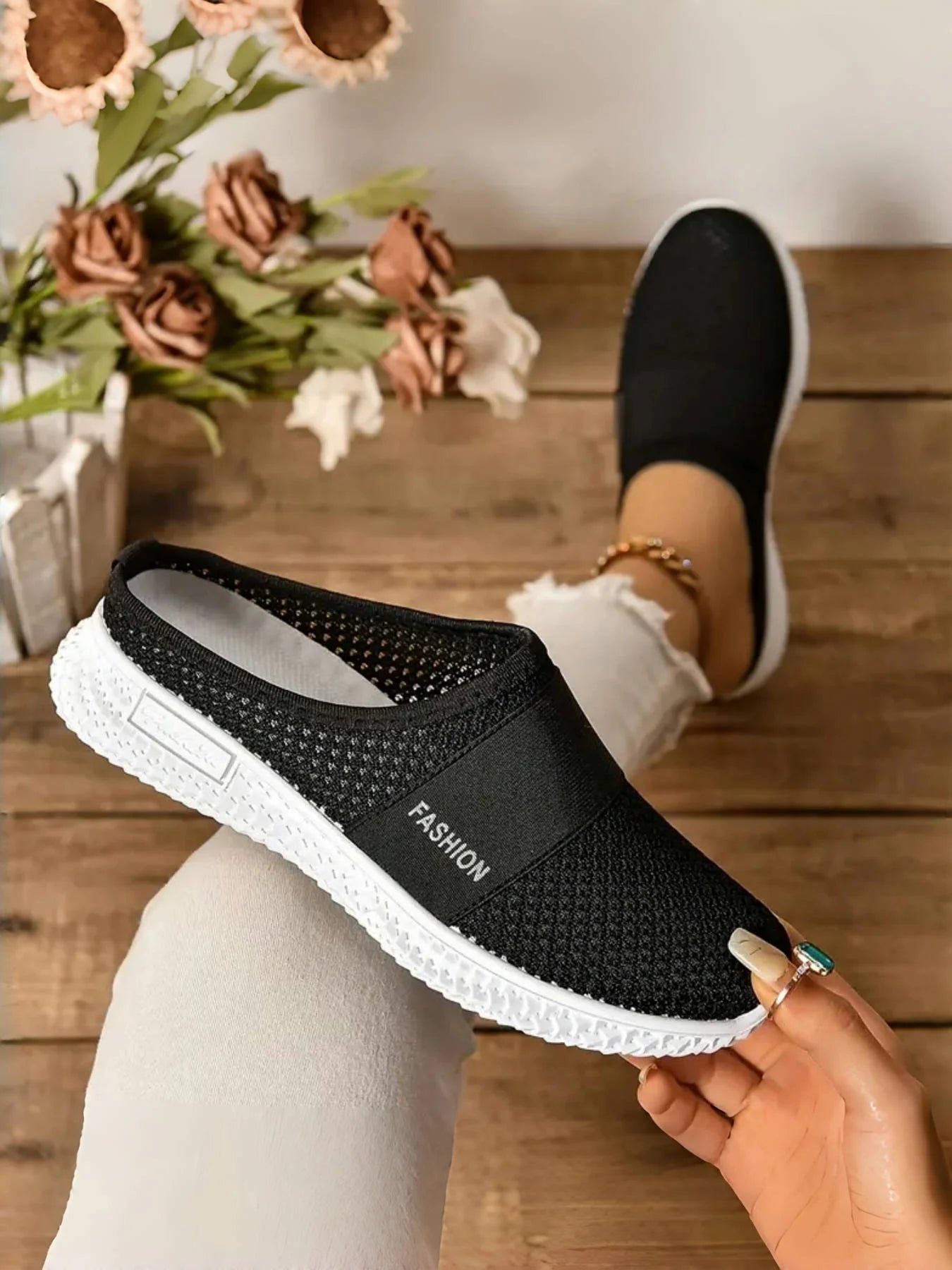 women's shoes Solid Color Mules, women's summer shoes free shippiing shoes Slippers for women Comfortable and breathable
