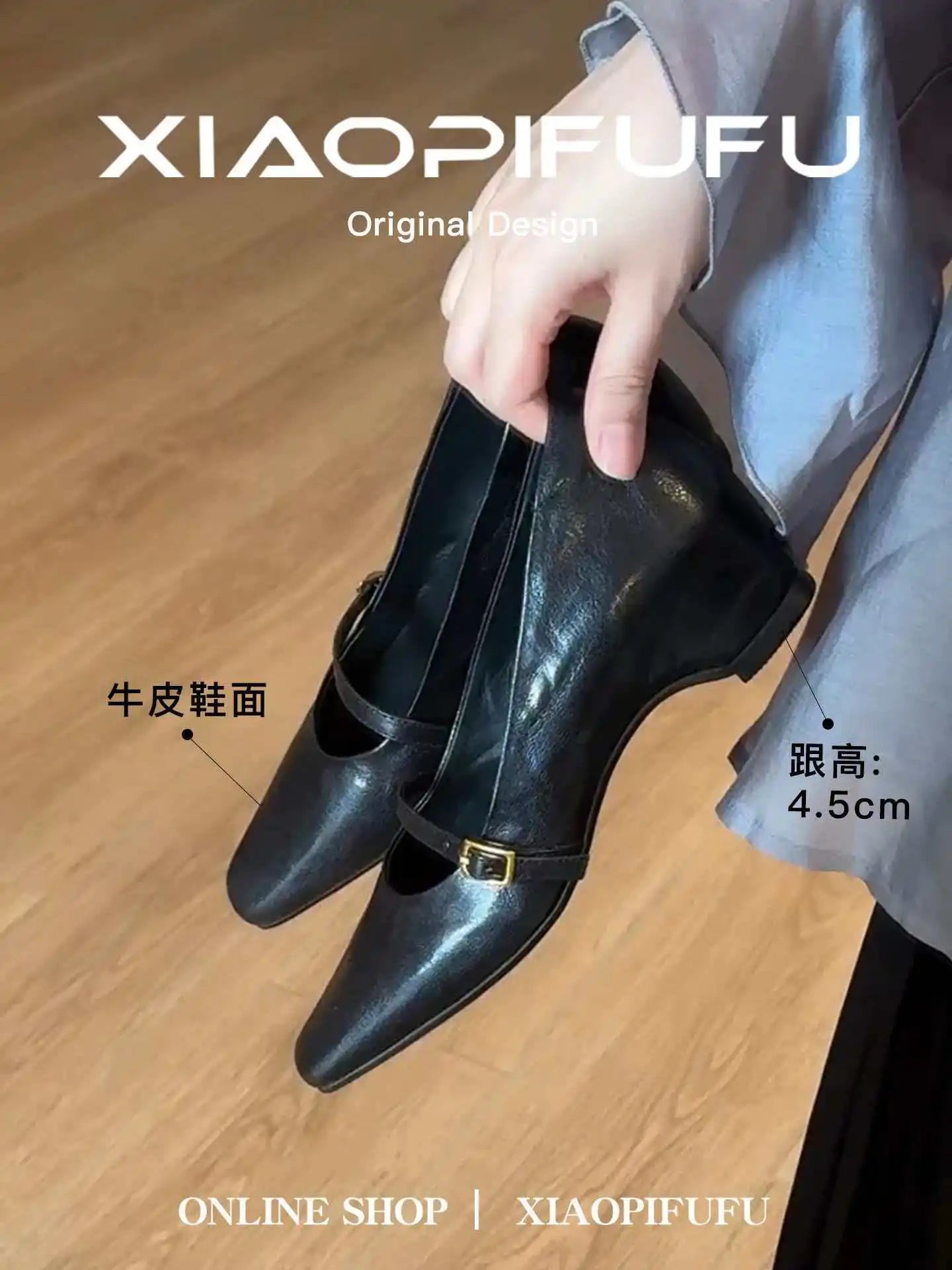 2026 Spring New Arrival Sweet Elegant Shoes Women Wedge Heel Pointed Toe Women's Shoes Sandals Metal Buckle Trim Sandals 4155