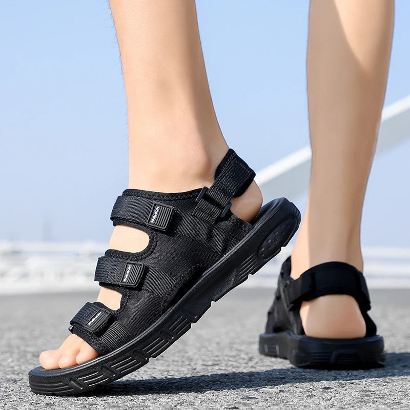 A Pair of Men's Sandals, Summer New Trendy Sports Outer Wear, Non-Slip, Wear-Resistant, Soft-Soled Driving, Cool Beach Shoes for Men