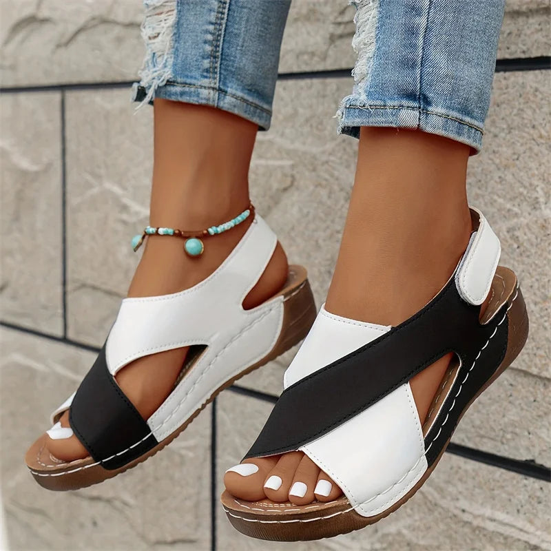 2025 Women Wedges Sandals Summer Fashion Sandals Lightweight Casual Sandals Shallow Outdoor Beach Shoes Women Sandalias De Mujer