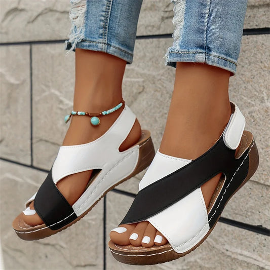 2025 Women Wedges Sandals Summer Fashion Sandals Lightweight Casual Sandals Shallow Outdoor Beach Shoes Women Sandalias De Mujer