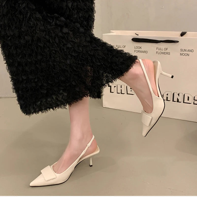2026 Summer High Heel Women Sandals Fashion Pointed Toe Singbacks Shoes Design Style Banquet Party Sandalias Shoes