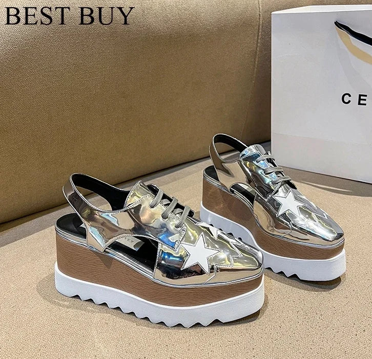 women wedge shoes pointed toe high heels platform office lady party shoes Plataform Height increasing Shoes Casual style