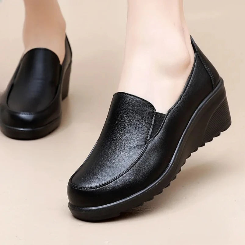 2025 Spring Autumn Women's Flats Shoes Flower Women Round Toe Office Shoe Comfortable Women Shoes Casual Thick Sole Shoes