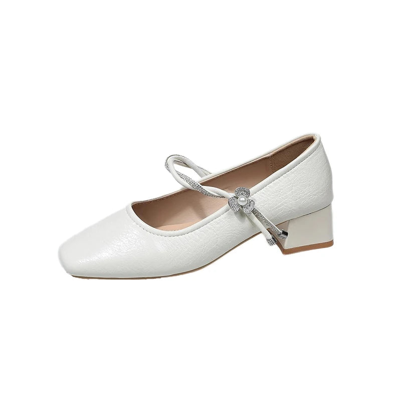 New Women's Shoes Spring and Autumn Shoes Thick Heel Single Shoes Fashionable and Comfortable Shoes Zapatillas Mujer