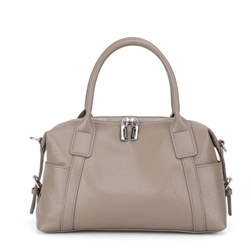 2026 New Women's Fashion Genuine Leather Handbag Female Large Capaci Luxury Designer Boston Totes Bag Shoulder Crossbody Bag