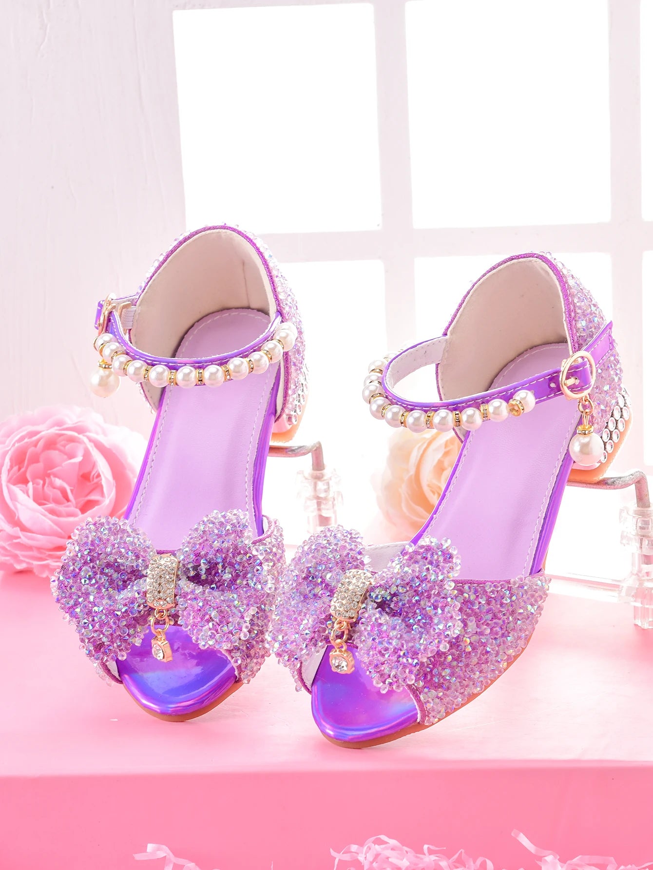 Girls' Dress Sandals For Formal Occasions, Children High Heels For /Models Performance And Fashion Show