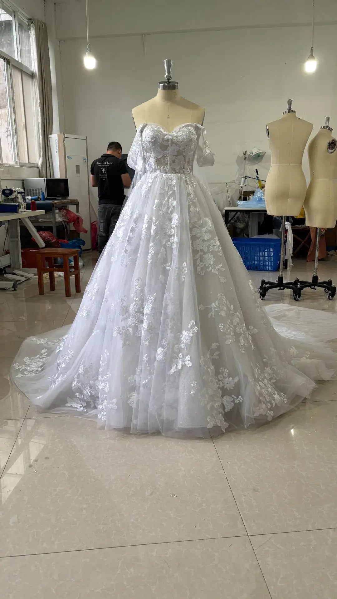 RODDRSYA Princess Boho Wedding Dress For Women Off the Shoulder Sweetheart Lace Appliques Bridal Gown Ball Gown 2025 Customized