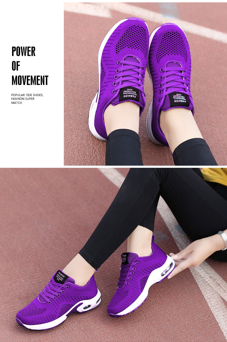 Women Sneakers Lightweight Knitted Shoes Women Casual Flats Shoes Female Tennis Shoes Non-Slip Women Sport Shoes