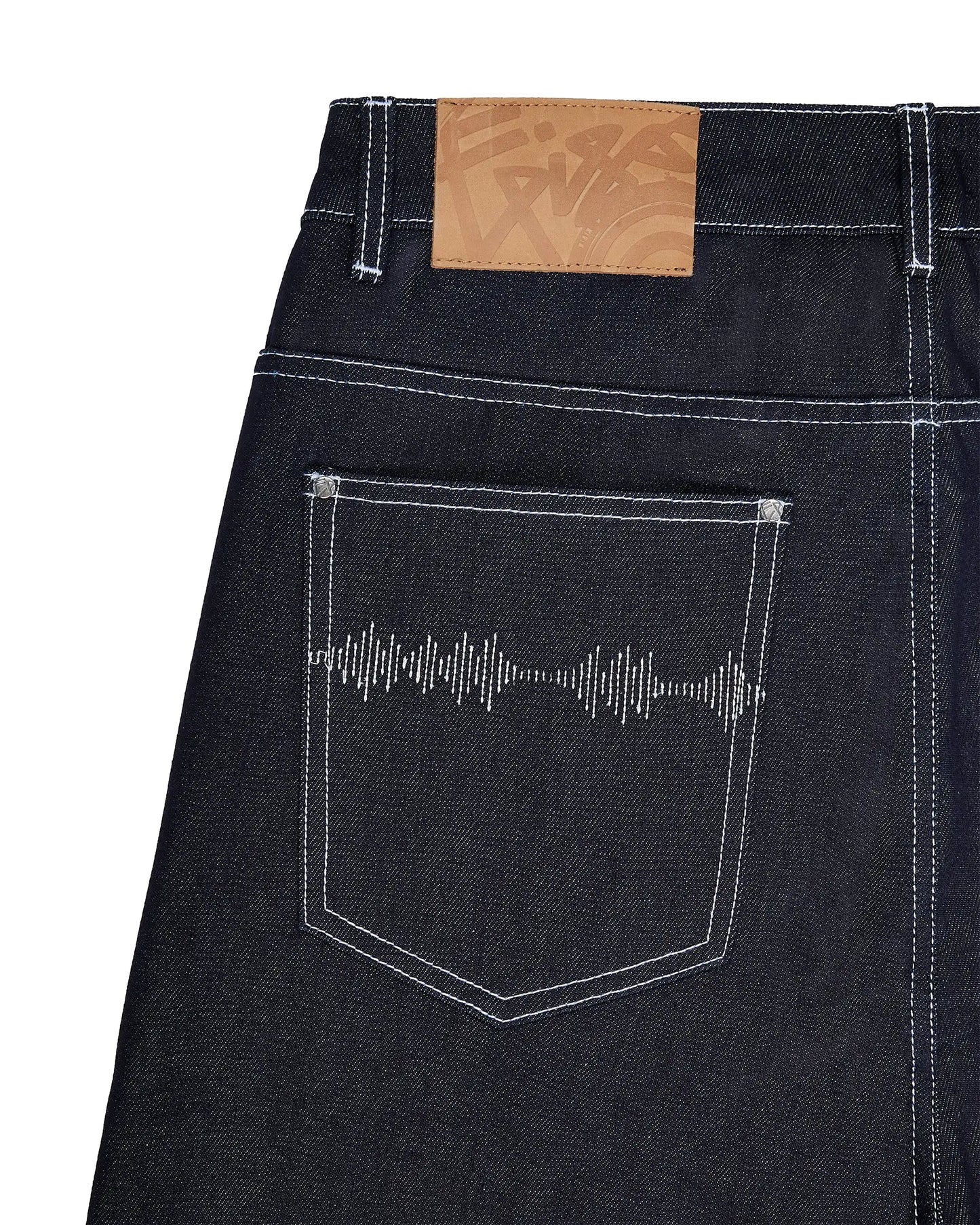 Vintage Black Denim Jeans Trendy Disc Embroidery Men And Women Wide Leg Pants Hip Hop Harajuku Streetwear Casual Baggy Jeans