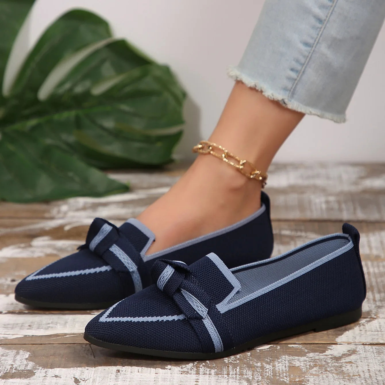 2024 Women Flats Walking Shoes Pointed Top Solid Color Loafers Mesh Breathable Shoes Comfortable Women Sneakers Zapatos De Mujer