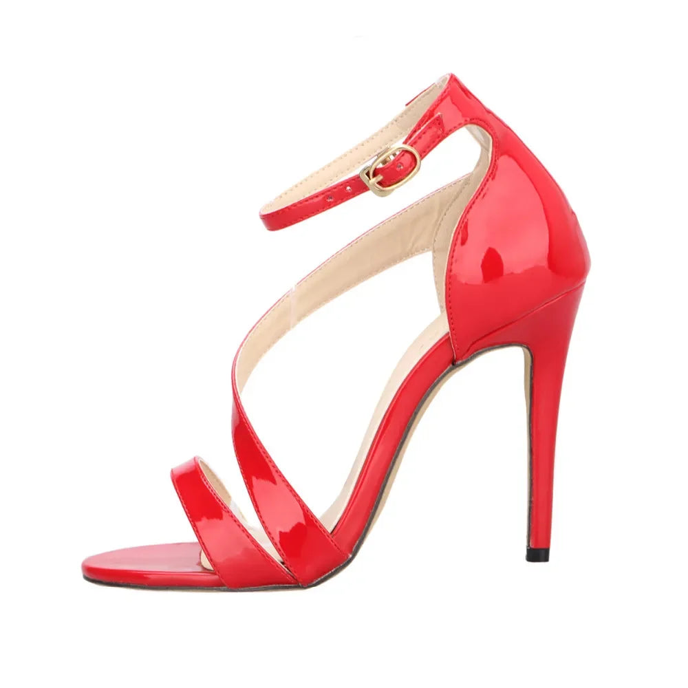 Ladies Dancing Shoes Sexy Women's Sandals Solid Open Toe High Heels Summer Ankle Strap Stiletto Dress Fish Mouth Sandal Women