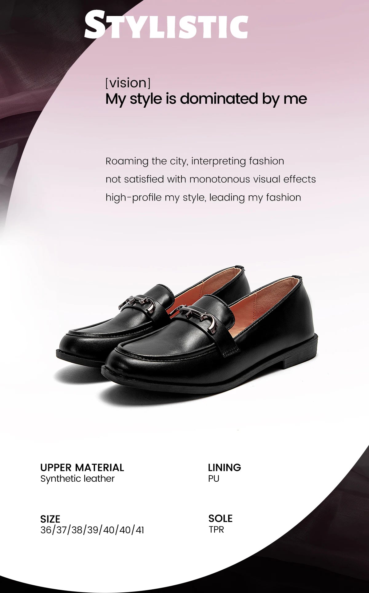 C-H Woman's Flat Shoes 2025 New Black Women's Business Shoes Commuter students