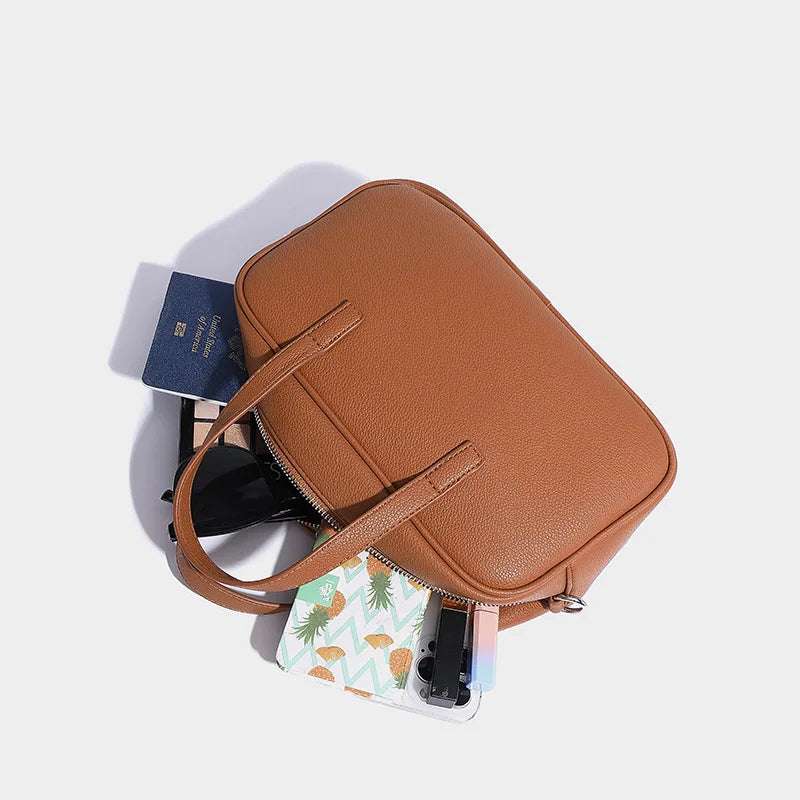 Boston Bag Women Fashion 2025 Euro-America Style Simple Shoulder Bag Handbags Composite Bag