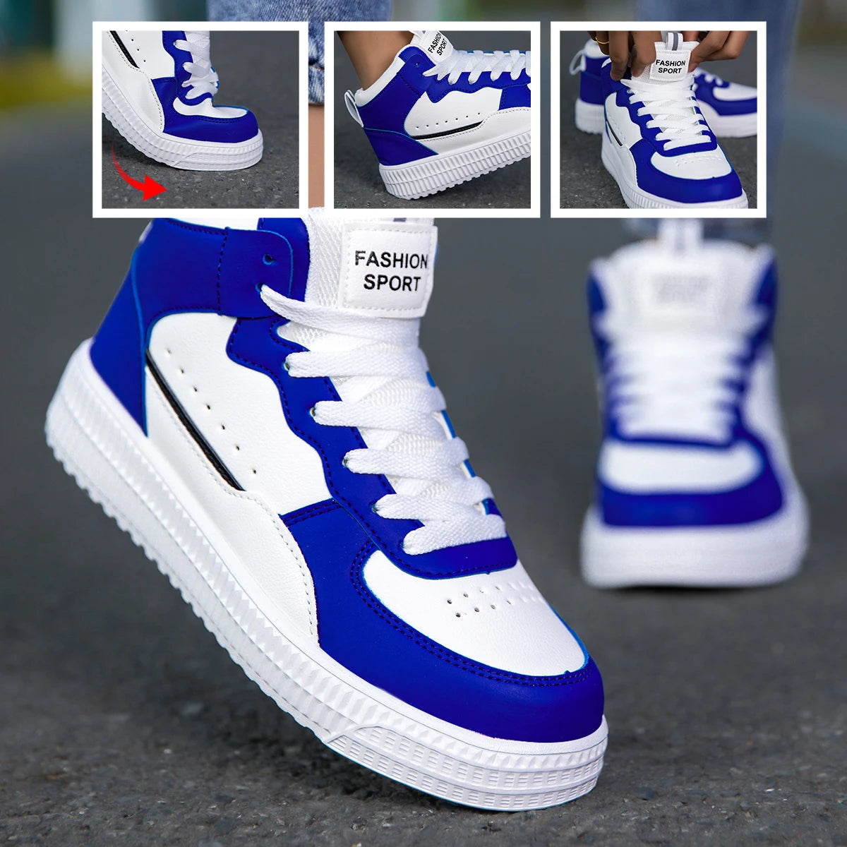 Four Seasons Men's Work Casual Shoes Leather Waterproof White Sports Sneakers Men's Trendy