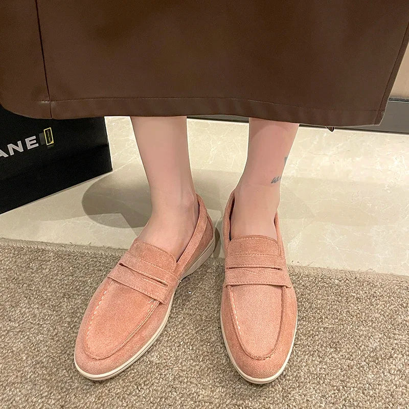 Women's Low Top Shoes 2025 Spring and Autumn New Casual Comfort Loafers High Quality Solid Flat Shoes Zapatos De Mujer