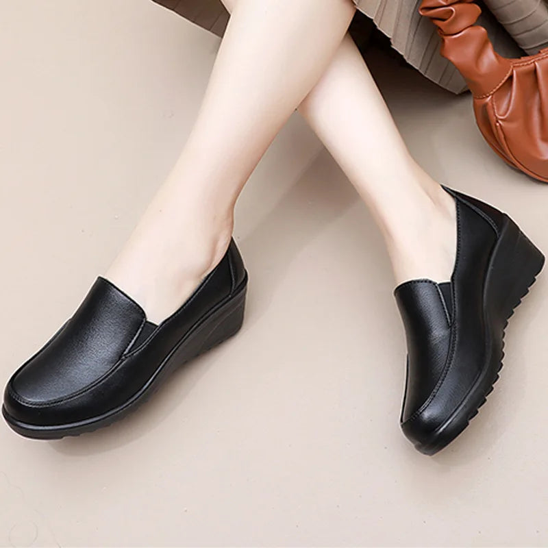 2025 Spring Autumn Women's Flats Shoes Flower Women Round Toe Office Shoe Comfortable Women Shoes Casual Thick Sole Shoes