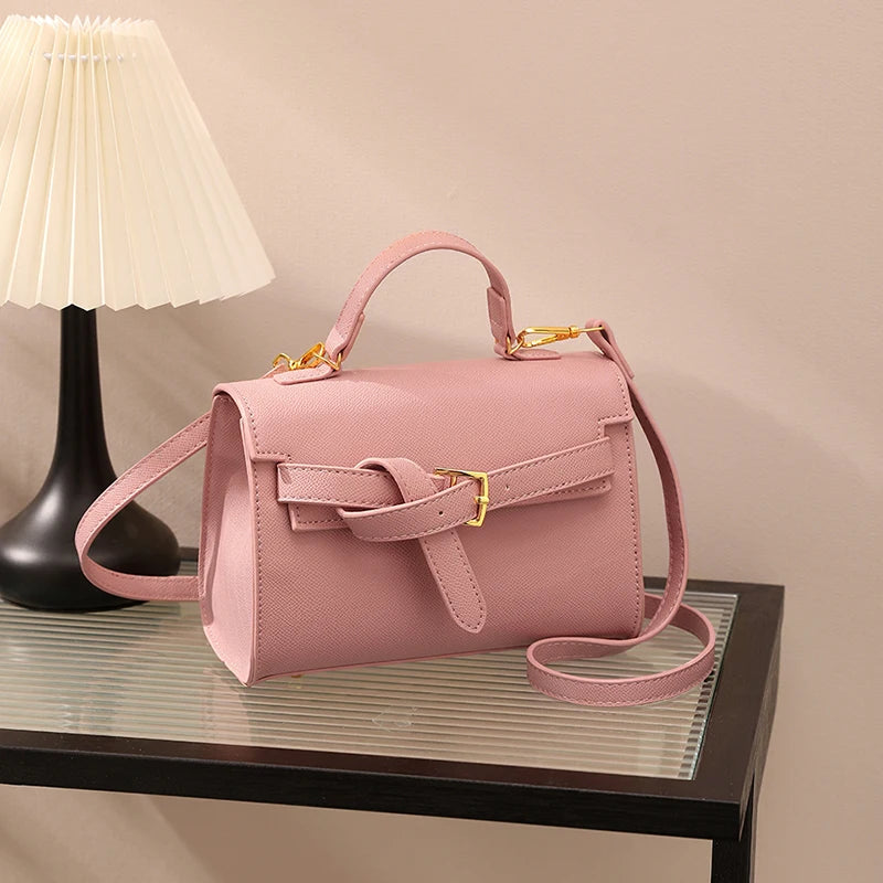 Classic Black Handbag Brand Bag Women Solid Small Pu Leather Crossbody Bag With Short Handle High End Sac A Main Designer Bosas