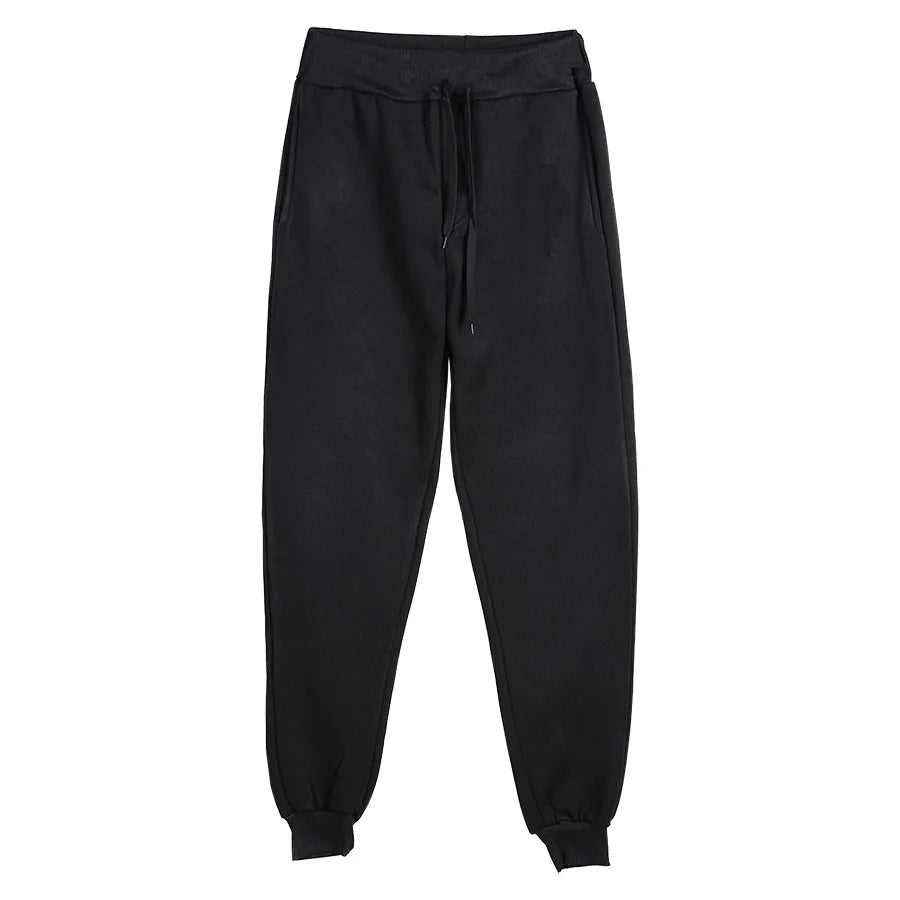 New Men Women Tracksuit Hoodies Casual Solid Color Thick Pullover and Long Pant 2-piece Set Men Autumn Fleece Jogger Sports Suit
